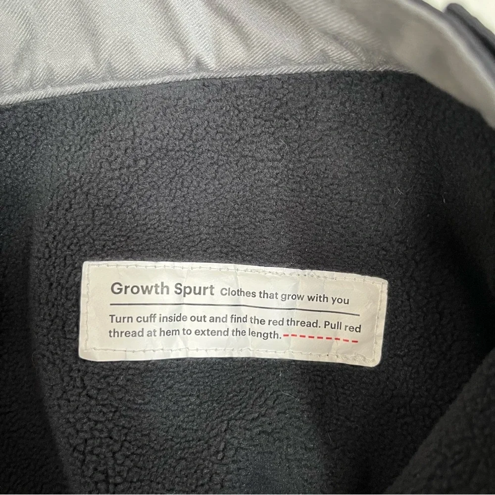 REI CO-OP Growth Spurt Fleece Lined Snowboard Ski Snow Pants Black Kids Medium